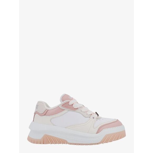 VERSACE Shoes - Versace Women Leather Sneakers With Greca Detail